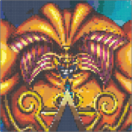 Exodia - exodia,yugioh,panel,gaming,anime,gold,orange,teal