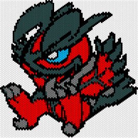 Chibi Yveltal - yveltal,pokemon,chibi,character,gaming,red,black