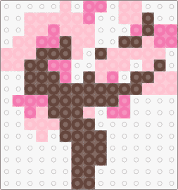 Minecraft Cherry Blossom Tree - cherry blossom,tree,minecraft,nature,video game,brown,pink