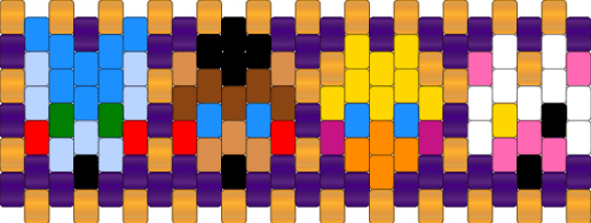 FNAF 2 - light blue,orange,purple