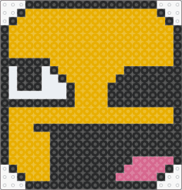 Winking Face - wink,emoji,smiley,face,charm,yellow,black