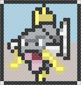 Geokarp Plain Coaster - geokarp,magikarp,pokemon,coaster,gaming,character,fish,gray,yellow