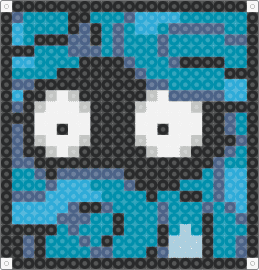 Tangela Close-up Coaster - tangela,pokemon,coaster,face,eyes,gaming,teal,black