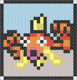 Magidude Plain Coaster - magidude,magikarp,pokemon,gaming,coaster,orange,light blue