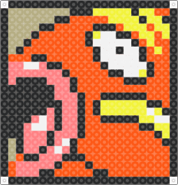 Magikarp Close-up Coaster - magikarp,pokemon,coaster,gaming,orange