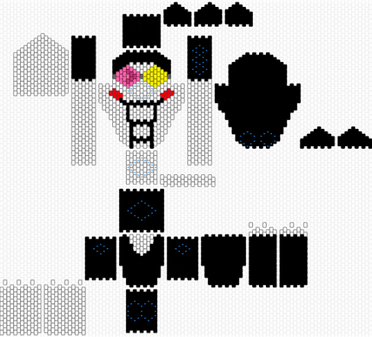 spamton 3d doll - black,white,yellow,pink,3d,spamton,deltarune,doll,game,gaming,videogame