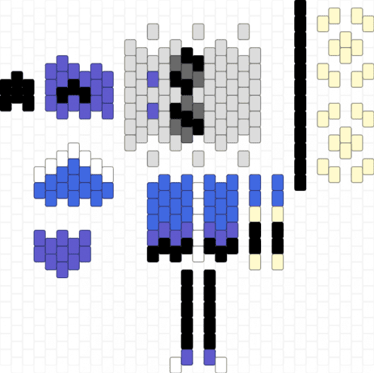 cap'n 3d doll - blue,3d,doll,deltarune,game,gaming,video game,sweet capn cakes