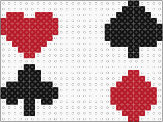 card symbols - black,red,card