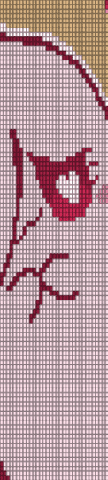 hapstablook ladder stitch - white,beige,red,brown,undertale,cute,mtt,mettaton,game,gaming,video game,characters