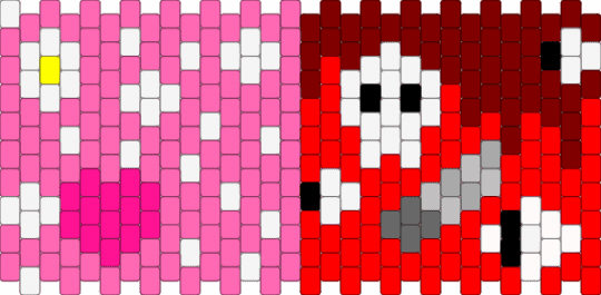 double sided cuff - brown,red,pink,cuff