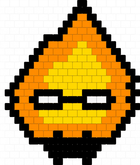 Grillby charm - orange,yellow,undertale,charm