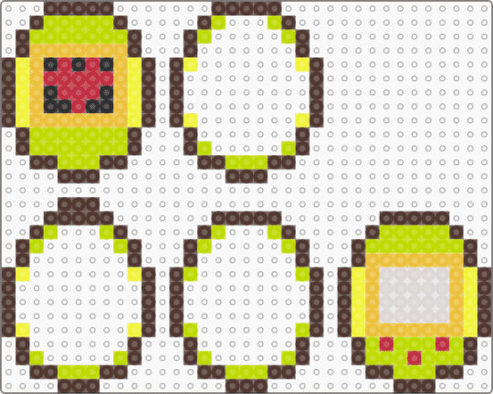 kris tamagotchi (light world) - brown,yellow,green,delatrune,tamagotchi,fun gang,game,gaming,videogame