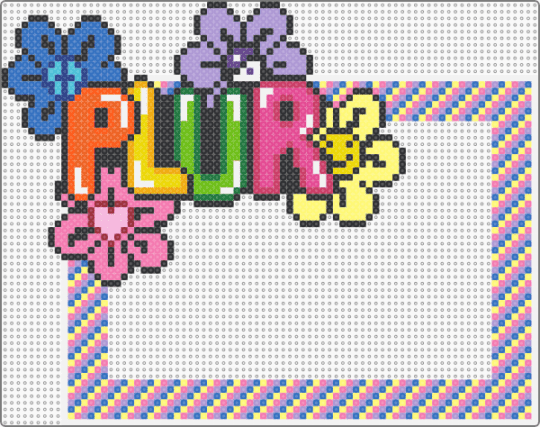 PLUR frame - blue,pink,yellow
