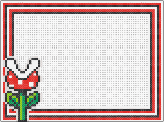 Mario Plant frame - white,red,mario,plant