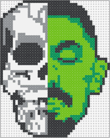 KaiWachii - kai wachi,skull,face,dj,edm,music,spooky,white,green,gray,black