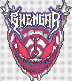 Ghengar - ghengar,ghastly,logo,dj,edm,music,dubstep,scary,hypnotic,spooky,mask,white,pink,