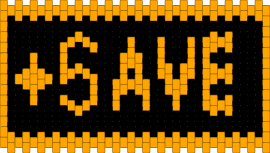 Simplified Undertale SAVE - save,undertale,button,text,video game,orange,black