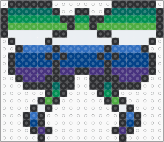 // Gay/MLM Flag Bow !! // - green,blue