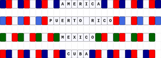 North + South American Countries Singles [Read Desc] - white,purple,red