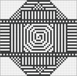 Black and white trippy thing - trippy,geometric,hypnotic,illusion,black,white