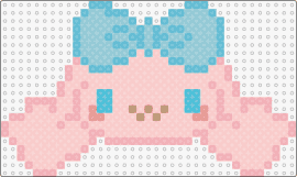 Poron head - poron,sanrio,kawaii,head,character,cute,charm,pink,light blue