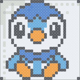 Penguin - piplup,pokemon,penguin,gaming,character,light blue,white