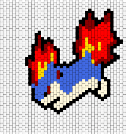 Quilava - quilava,pokemon,cyndaquil,character,gaming,panel,fiery,flames,blue,red,white