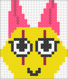 Scraps - scraps,dandys world,face,character,video game,yellow,pink