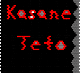 Kasane teto bag panel - kasane teto,vocaloid,bag,panel,music,black,red