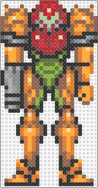 Super Metroid - Samus Varia Suit - metroid,samus,armor,video game,character,orange