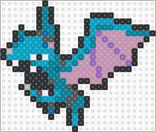 42_Golbat_icon - teal,light blue,pink