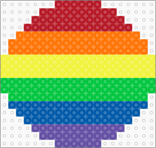 Pride Pin Perler - orange,blue,green,yellow,cotdpins,gay,pride,red