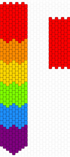 Rainbow Tie - red,tie,rainbow,cool,kandi,pony beads,peyote