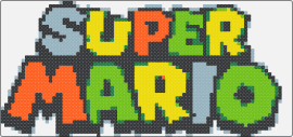 Super Mario Logo - Medium - green,yellow