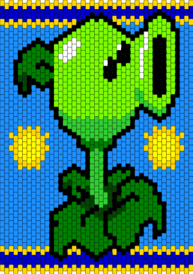 Pvz peashooter XD - peashooter,plants vs zombies,panel,tapestry,plant,video game,cartoon,gaming,green,light blue