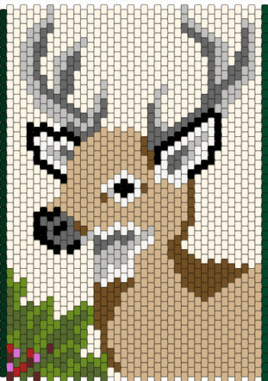 Deer pattern - white,gray,beige