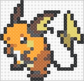 Raichu Miniature - raichu,pokemon,evolution,pikachu,gaming,character,orange