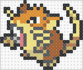 Raticate (Rattatac) Miniature - raticate,pokemon,rattata,evolution,gaming,character,yellow,tan