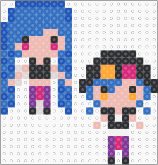 Arcane - blue,beige,jinx,arcane,isha,arcane jinx,arcane isha,cute,easy,tv