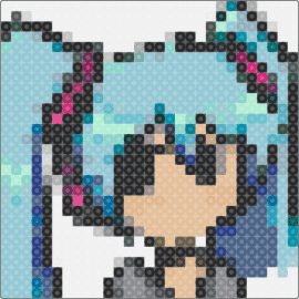 Miku - hatsune miku,vocaloid,chibi,music,character,tan,teal