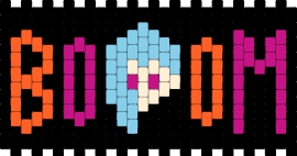 Jinx + Boom - jinx,arcane,boom,text,cuff,animation,tv show,video game,black,orange,pink,light blue