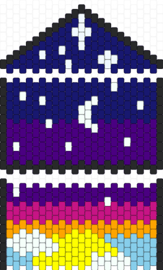 :3 sun and moon - purple