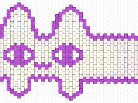 Omori cat (NOT MY DESIGN IT WAS JUST EASIER TO COPY OFF HERE!!) - omori,cat,face,cuff,video game,purple,pink