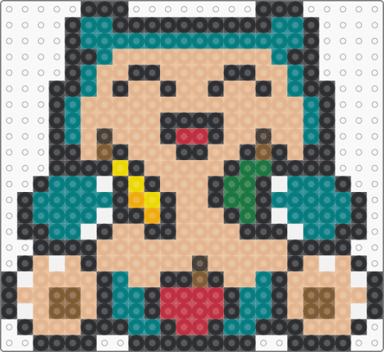 Snorlax Eating - teal,beige