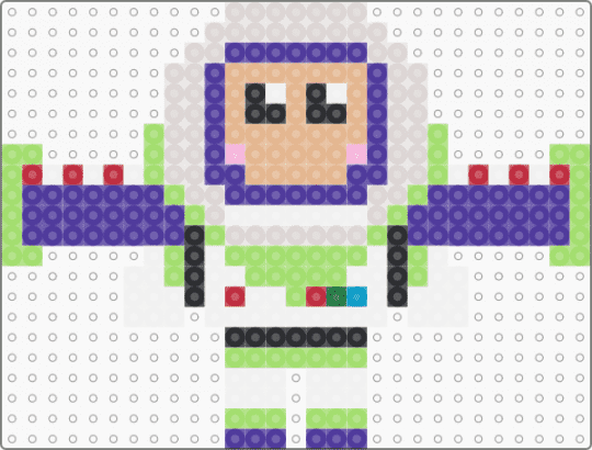 Buzz Lightyear - beige, green, purple