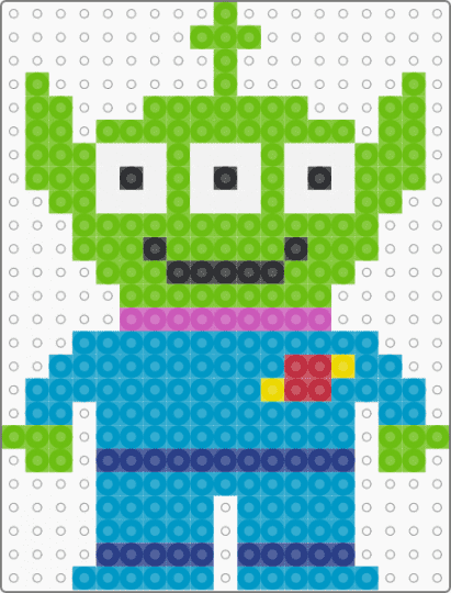 Toy Story Alien 1 - green, light blue
