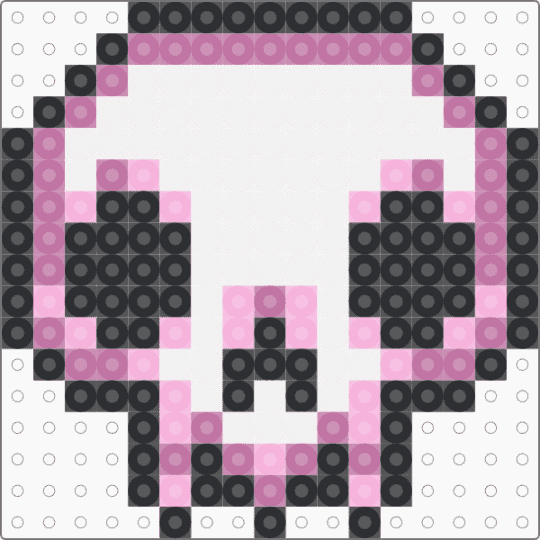 Skull - pink,white
