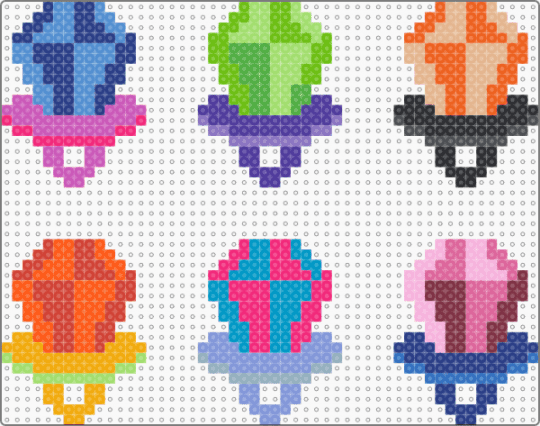Ring Pops - light blue,pink,green,colorful