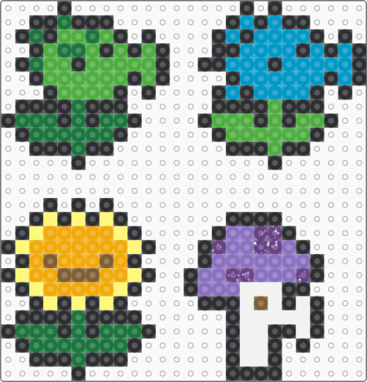 PvZ Plants - plants vs zombies,gaming,video game,black,green,light blue,orange