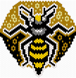 Queen Bee wip - bee,insect,queen,stripes,black,yellow